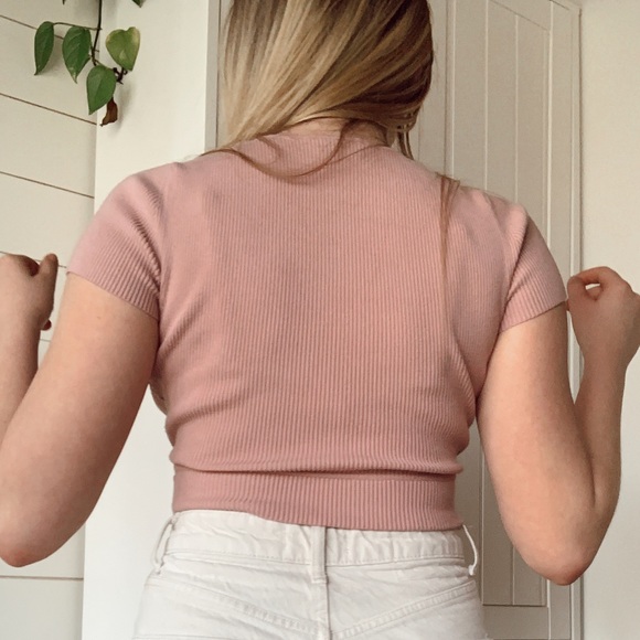 Aritzia little moon prunella knit wrap tie top - Picture 5 of 5